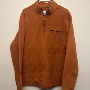 Goodfellow men's quarter‎ zip sweater, XL, orange NWT
